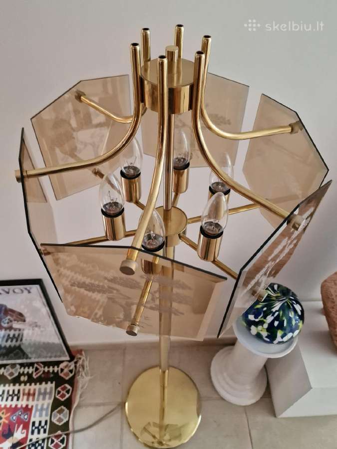 Vintažinis mid century žalvarinis toršeras - nuotraukos Nr. 4