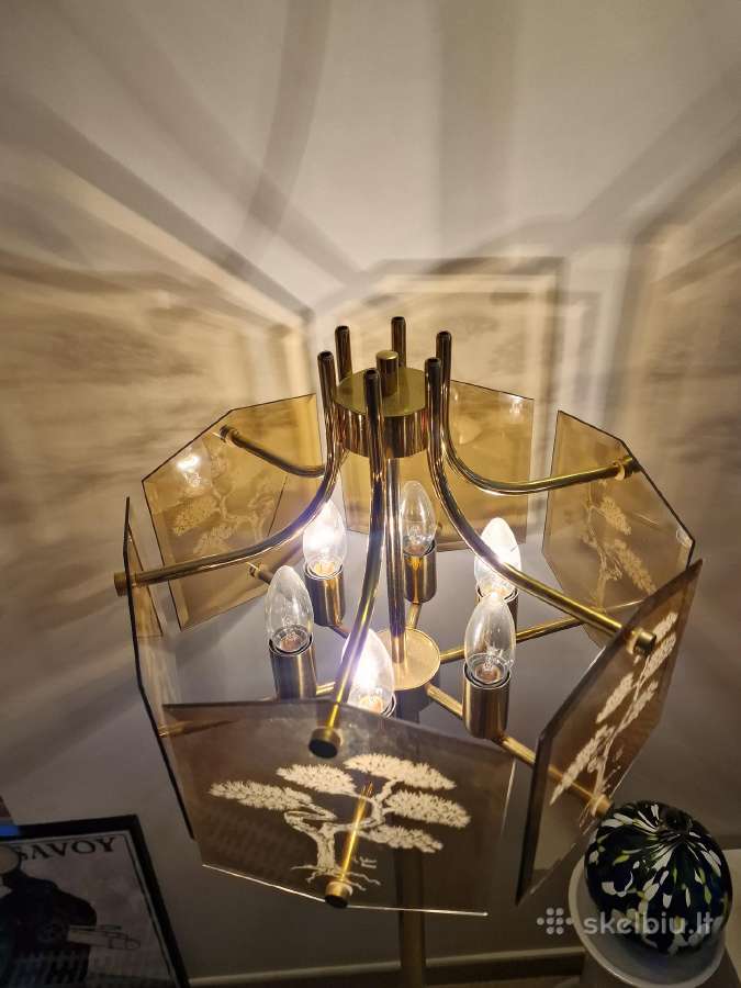 Vintažinis mid century žalvarinis toršeras - nuotraukos Nr. 8