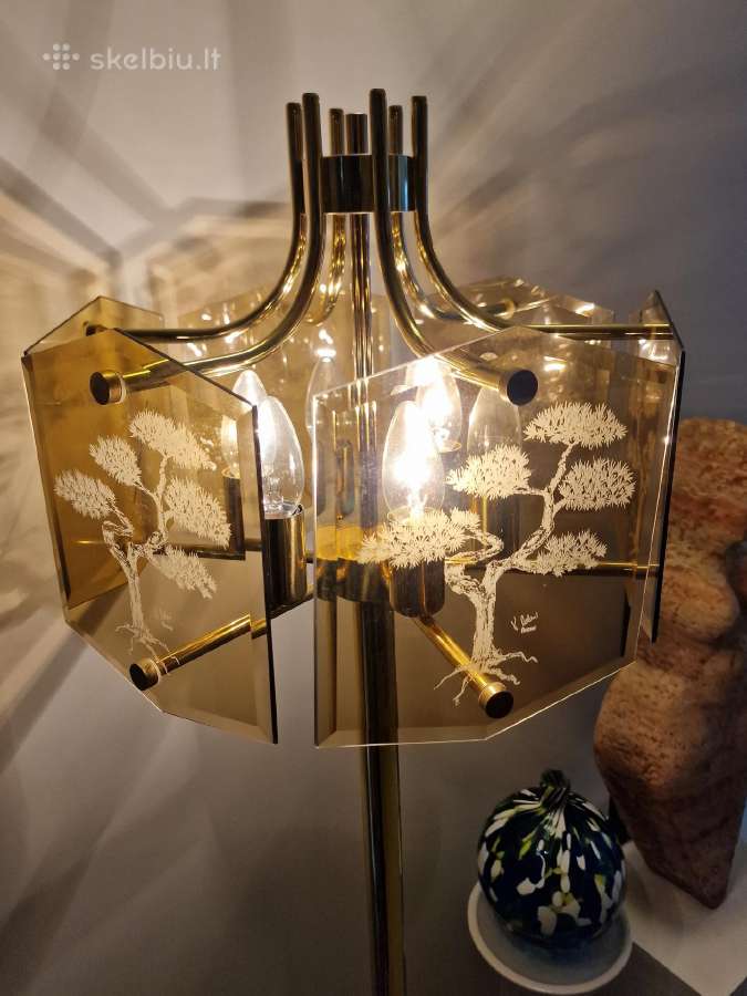 Vintažinis mid century žalvarinis toršeras - nuotraukos Nr. 11
