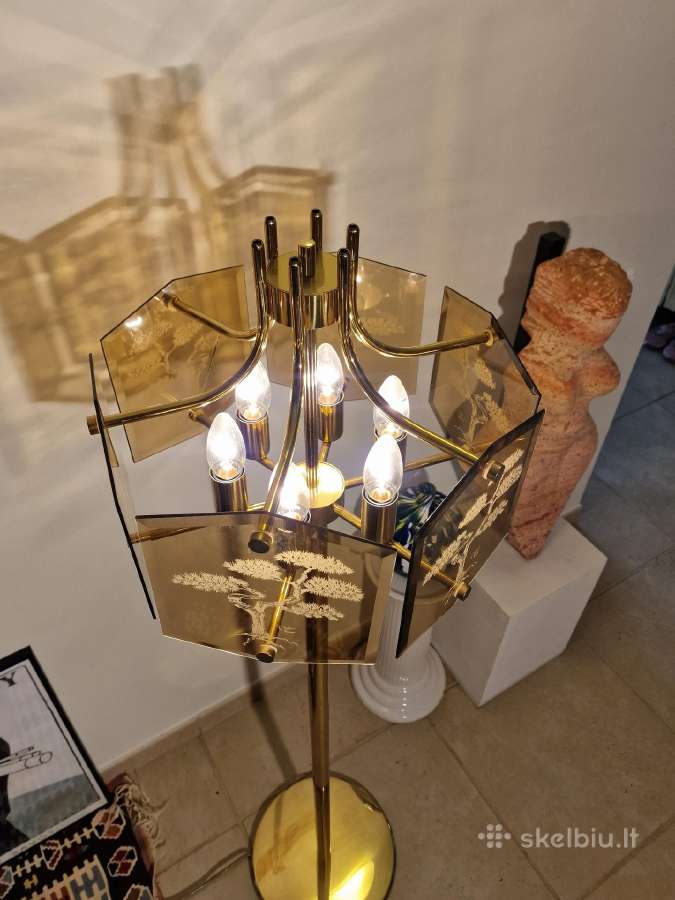 Vintažinis mid century žalvarinis toršeras - nuotraukos Nr. 20
