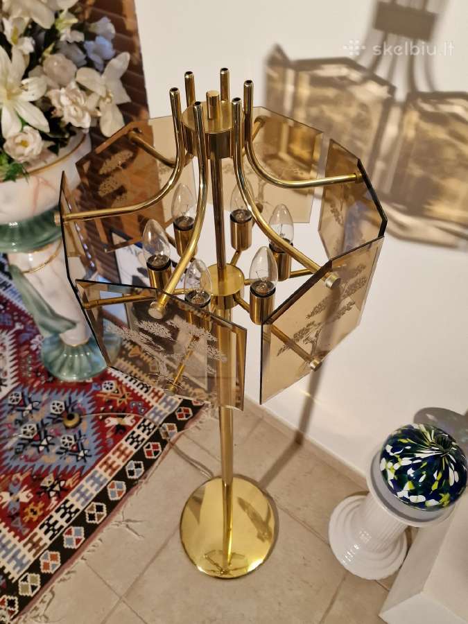 Vintažinis mid century žalvarinis toršeras - nuotraukos Nr. 25