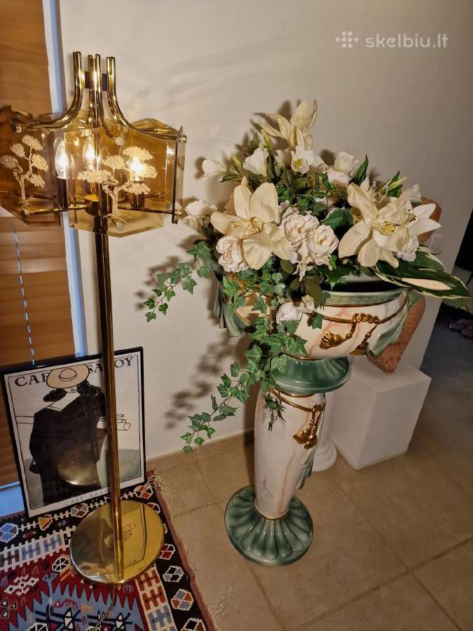 Vintažinė Art Nouveau porcelianinė vaza su stovu - nuotraukos Nr. 2
