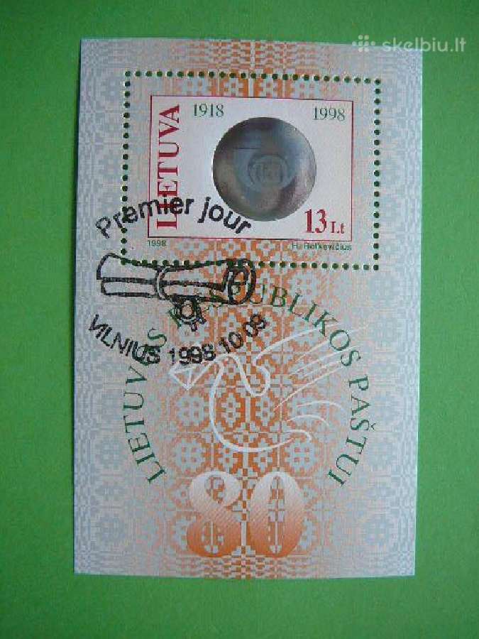 Lietuva 1998 Pastas antsp. lit677a