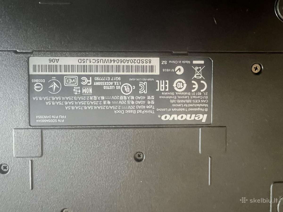 Lenovo T450s docking station - nuotraukos Nr. 3