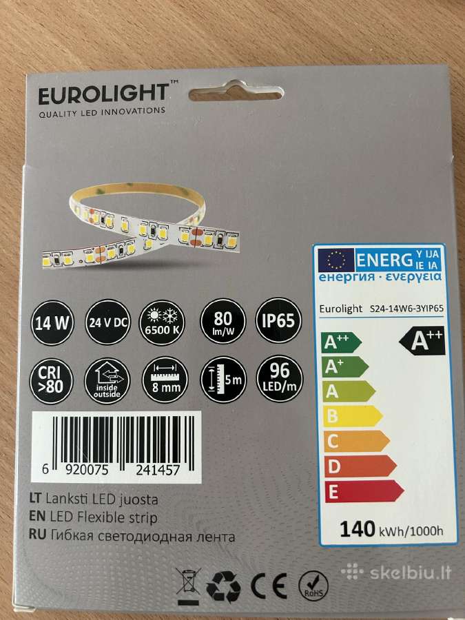 LED juosta, 5m, 6500k, Ip65 - nuotraukos Nr. 2