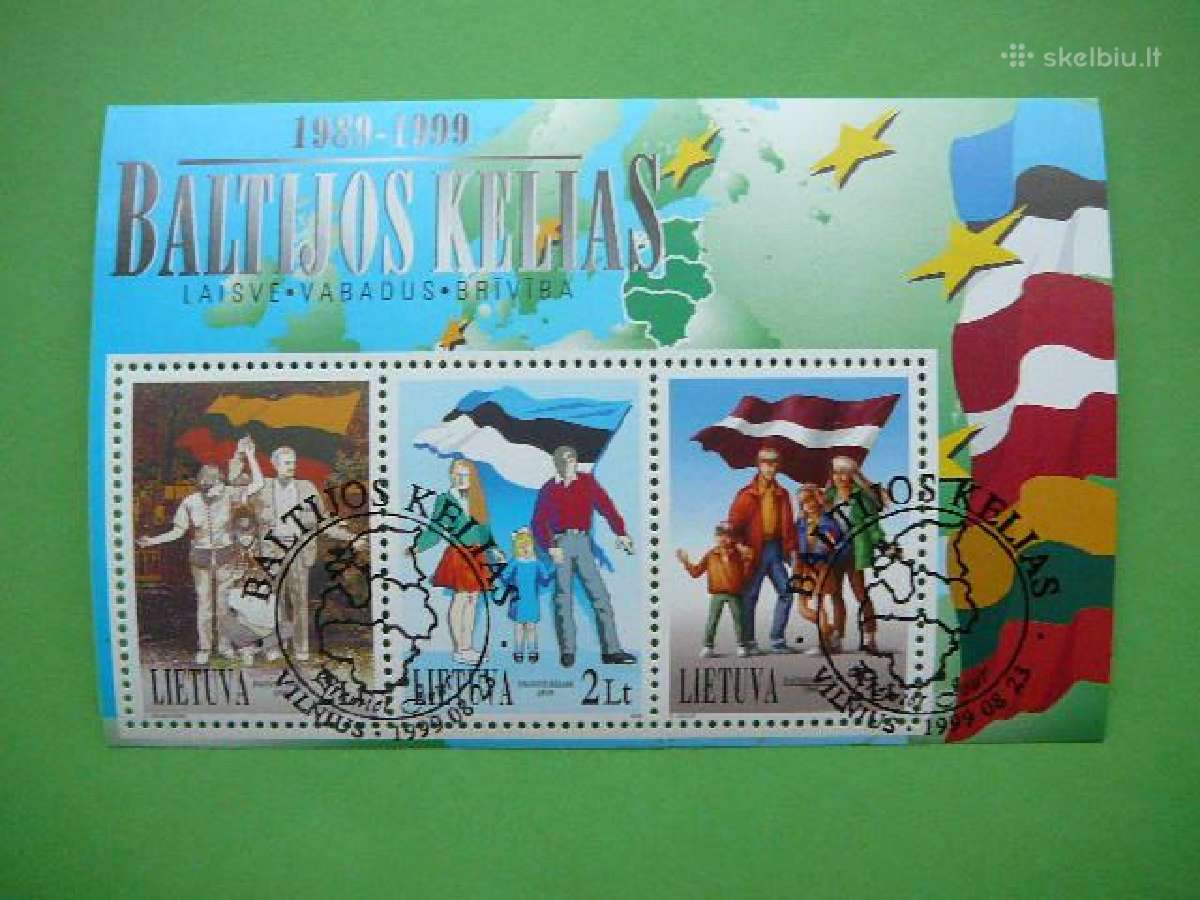 Lietuva 1999 Baltijos kelias antsp. lit705/7a