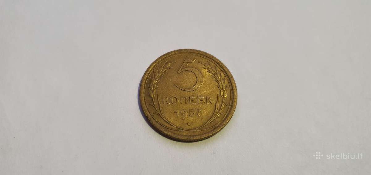 1957 5 kapeikos, kolekcinis stovis, reta