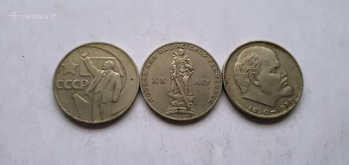 Tarybiniai rubliai 3vnt , stoviai labai geri