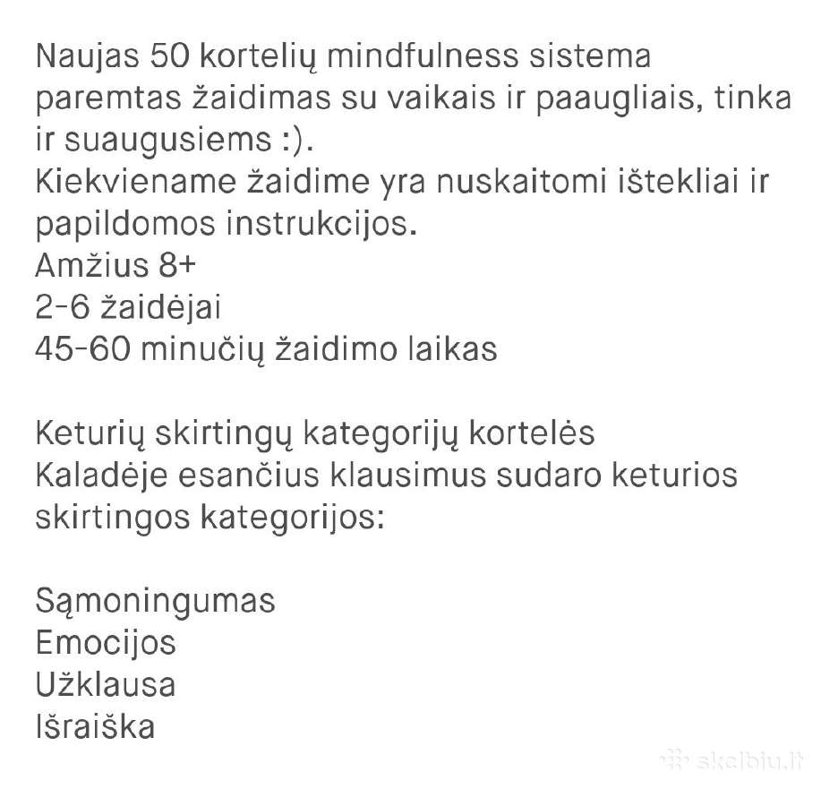 Mind talk, 50 kortelių žaidimas, neišpakuotas - nuotraukos Nr. 2