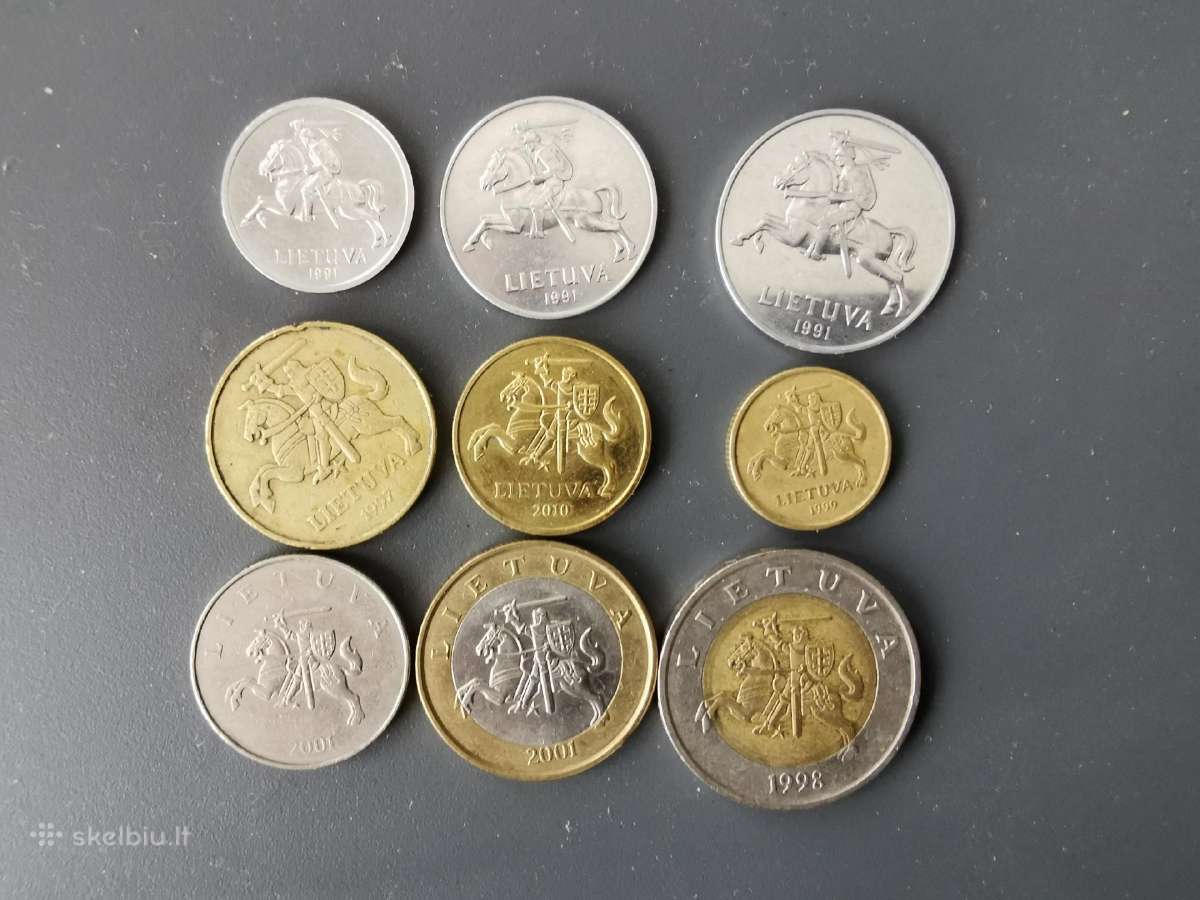 Lietuva litų centų rinkinys mix iš apyvartos
