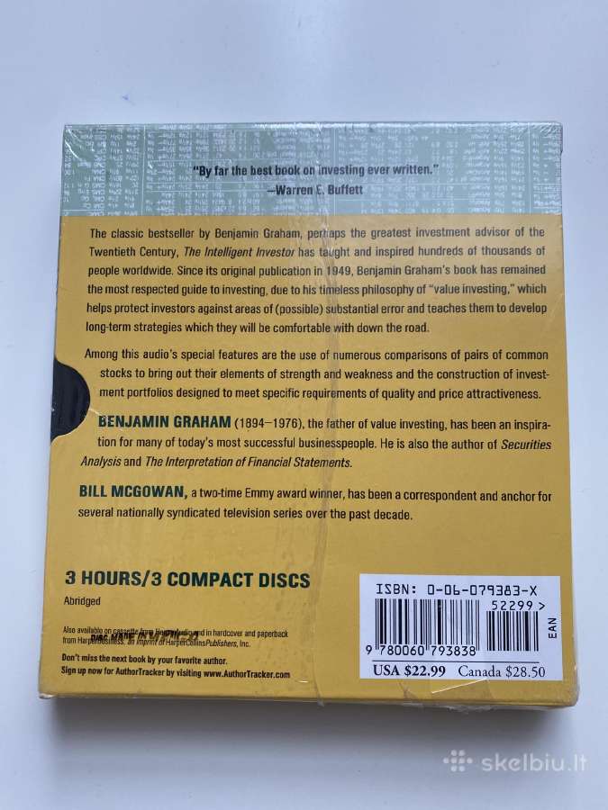 Benjamin Graham The Intelligent Investor. 3h/3cd - nuotraukos Nr. 2