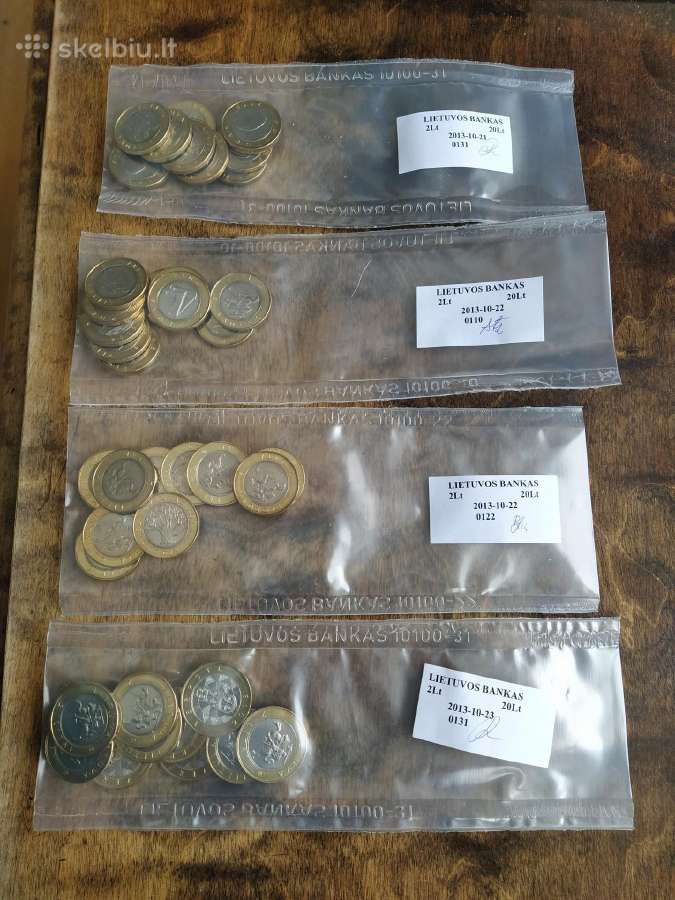 2 litai, Gamtos ir žmogaus kūriniams - 4 maišeliai