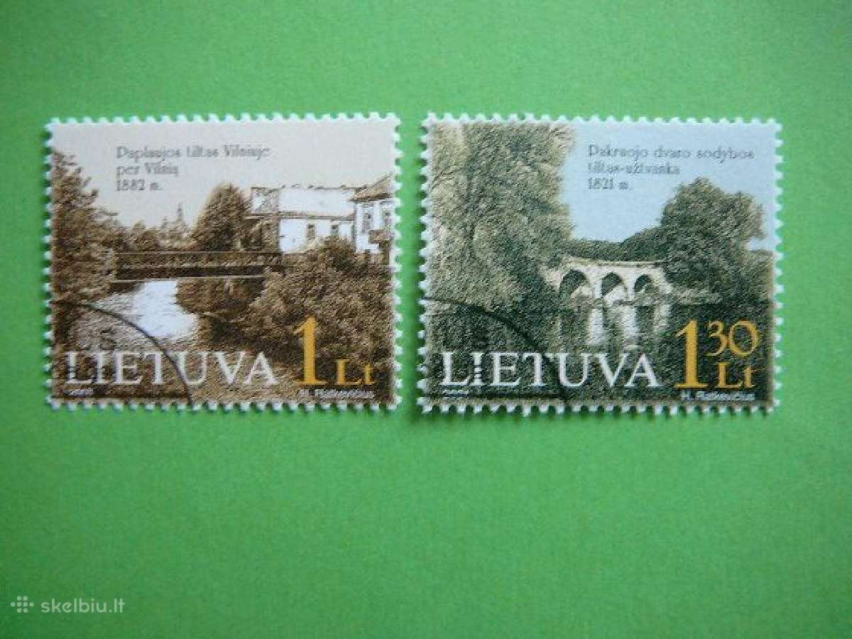 Lietuva 2001 Paminklai Tiltai antsp. lit760/1a