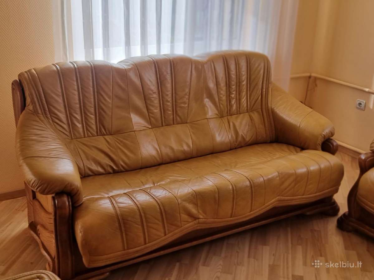 Kokybiškas natūralios odos ir medžio komplektas - nuotraukos Nr. 11