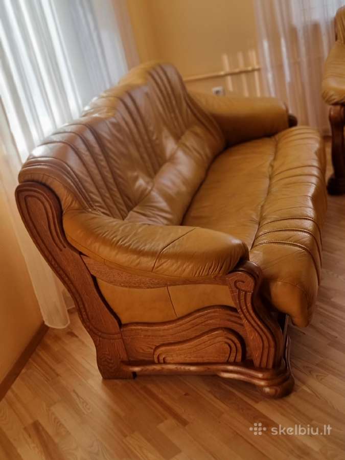 Kokybiškas natūralios odos ir medžio komplektas - nuotraukos Nr. 15