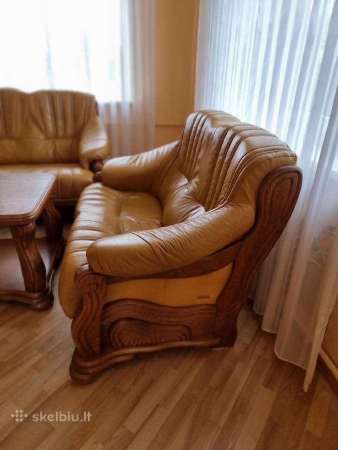 Kokybiškas natūralios odos ir medžio komplektas - nuotraukos Nr. 16