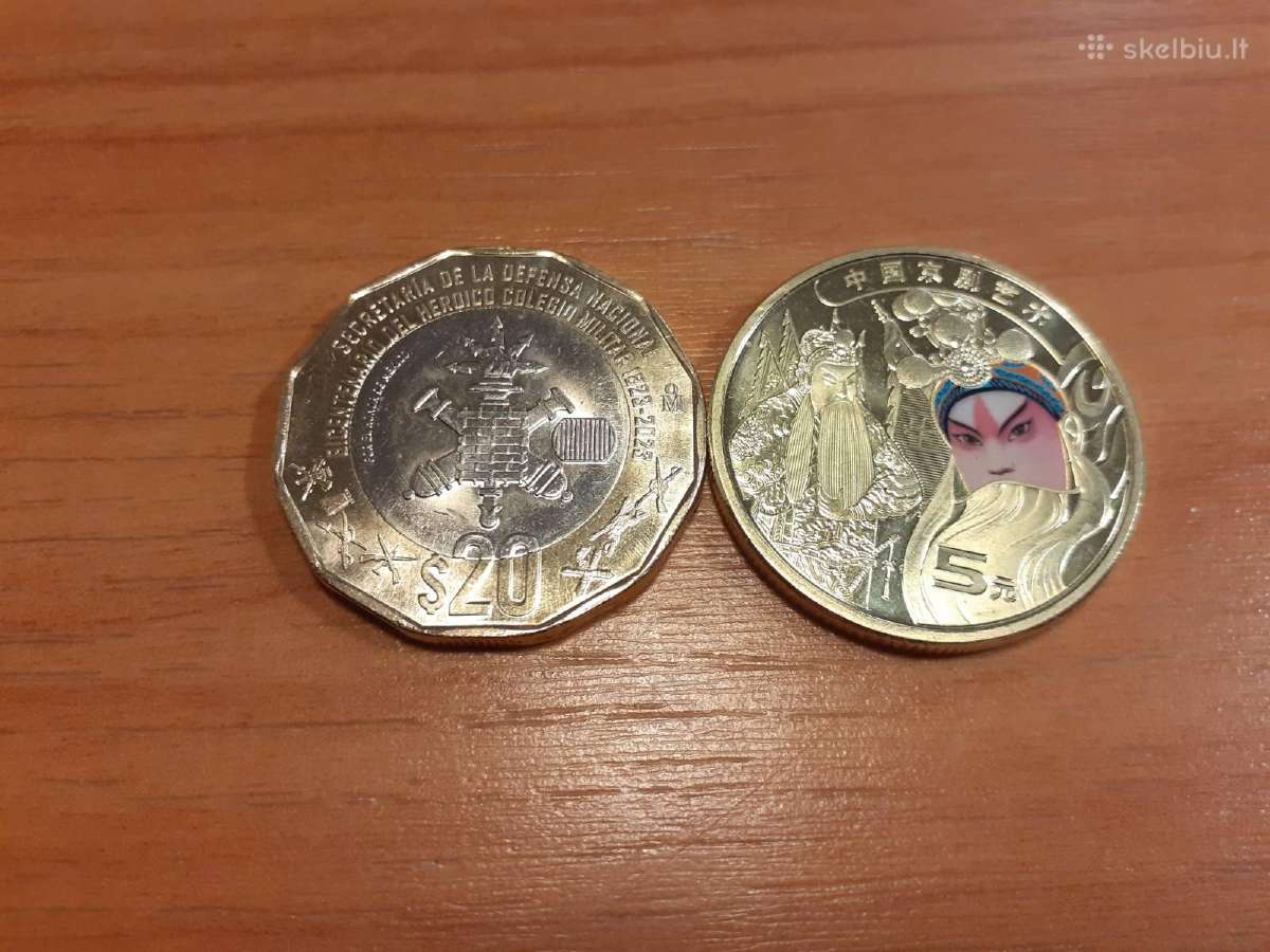 2023 m.naujos Meksikos ir Kinijos monetos