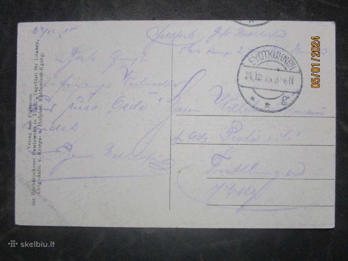 Lietuva 1915 m. Šiauliai, atvirutė - nuotraukos Nr. 2