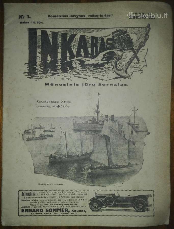Inkaras 1928 m. kolekcinis jūrų žurnalas