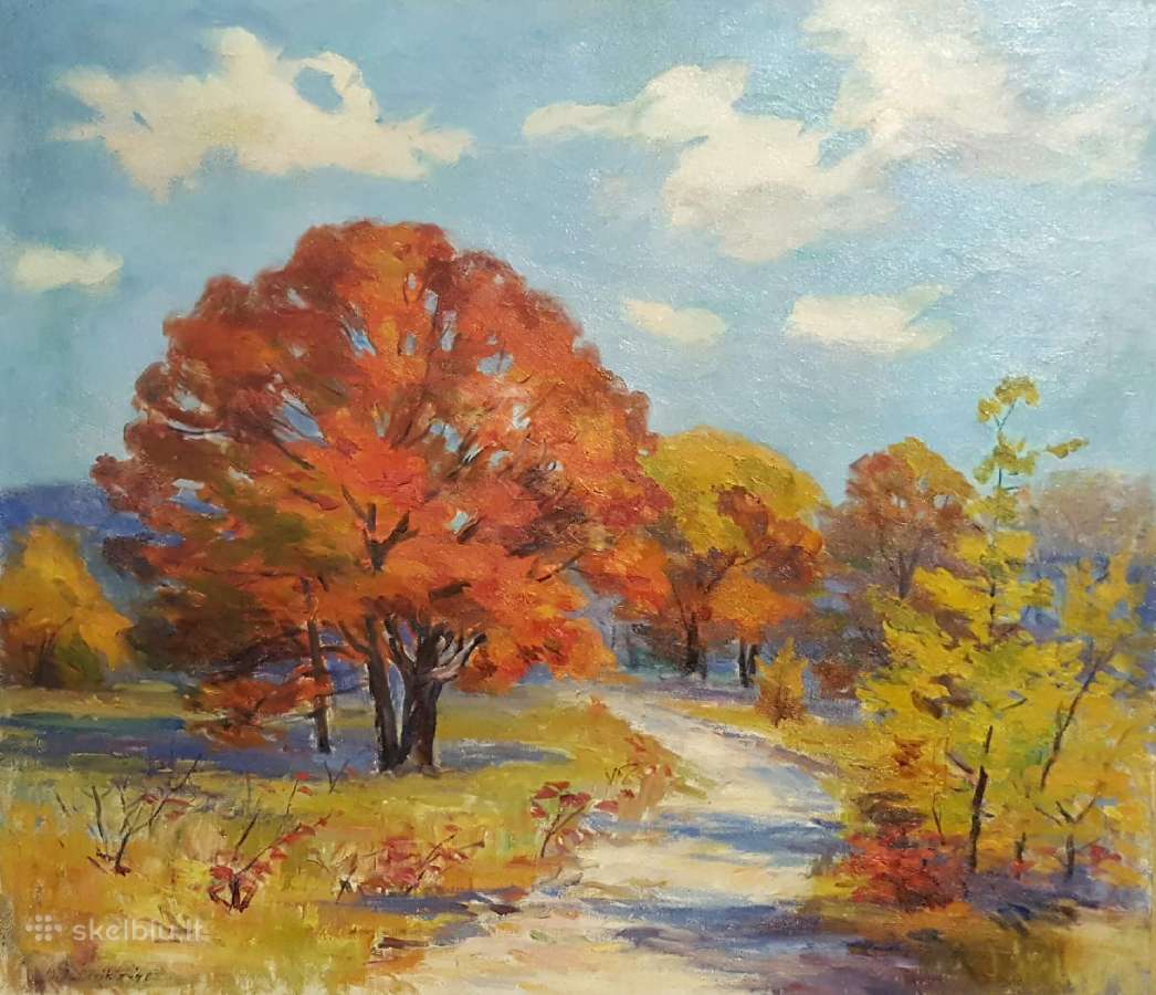 Paveikslas Rudens peizažas, dail.mikas J. Šileikis - nuotraukos Nr. 2