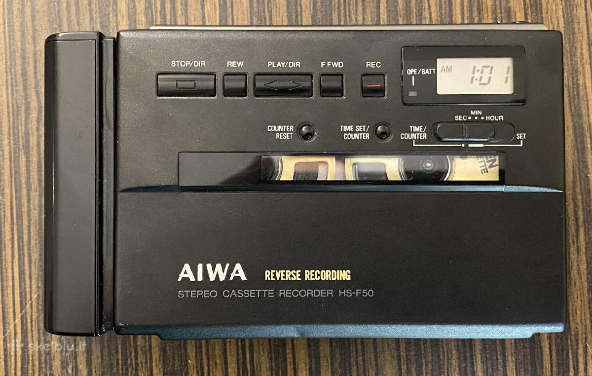 Aiwa Hs-f50 kasetinis grotuvas ausinukas