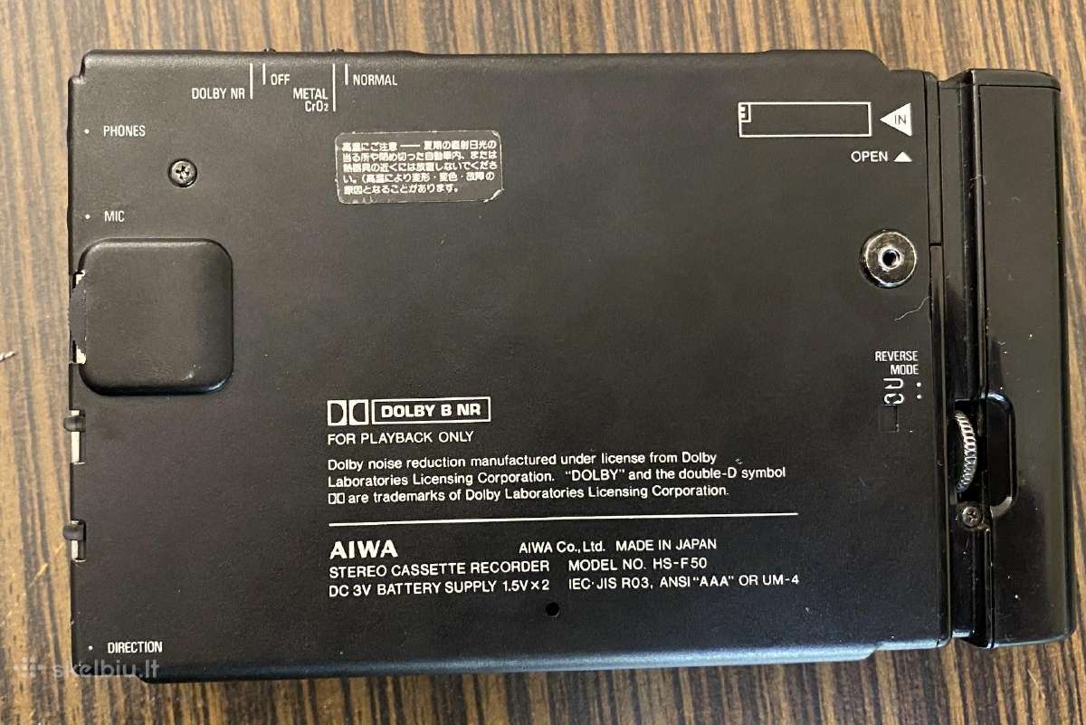 Aiwa Hs-f50 kasetinis grotuvas ausinukas - nuotraukos Nr. 2