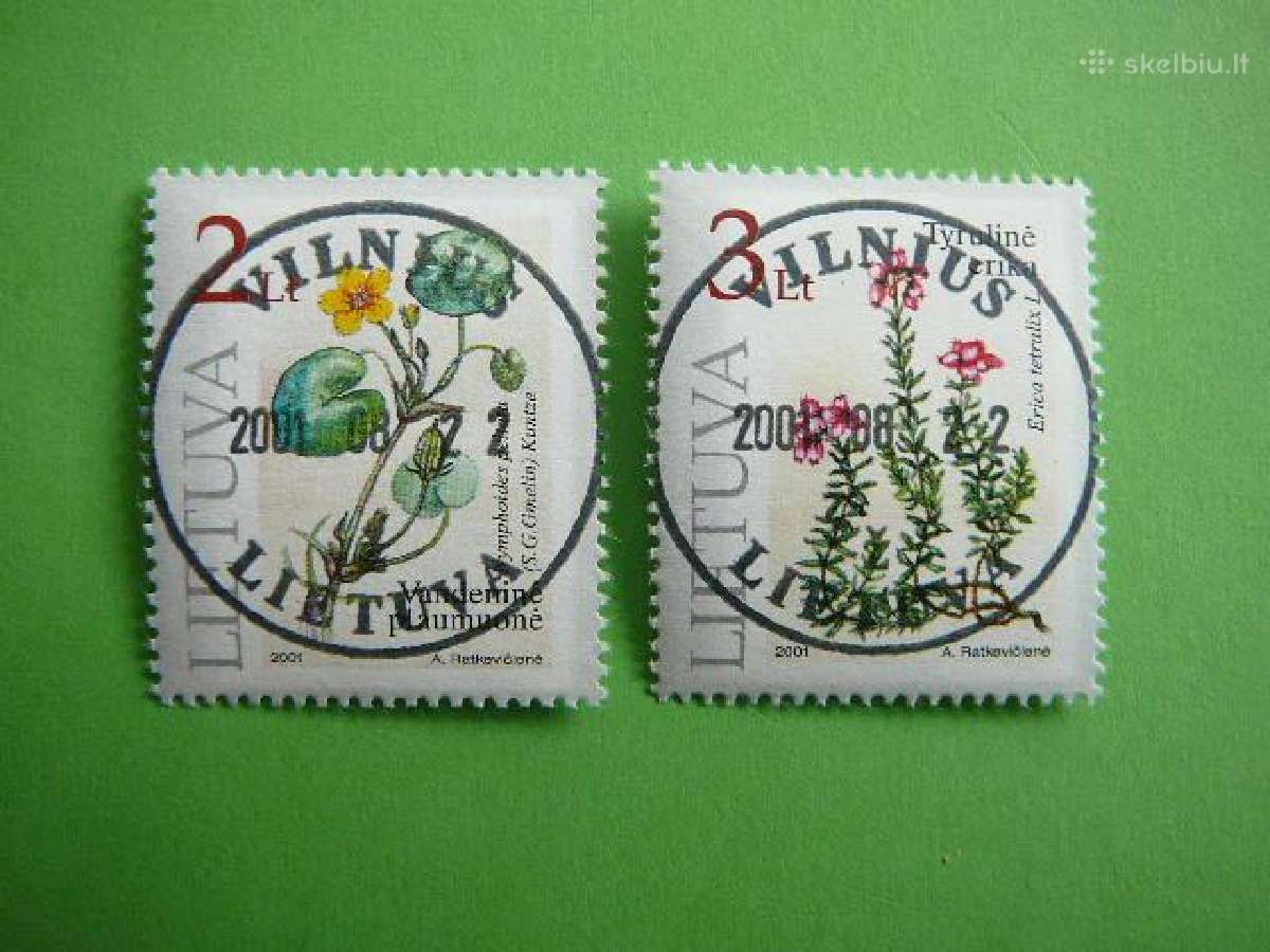 Lietuva 2001 Augalai antsp. lit758/9a