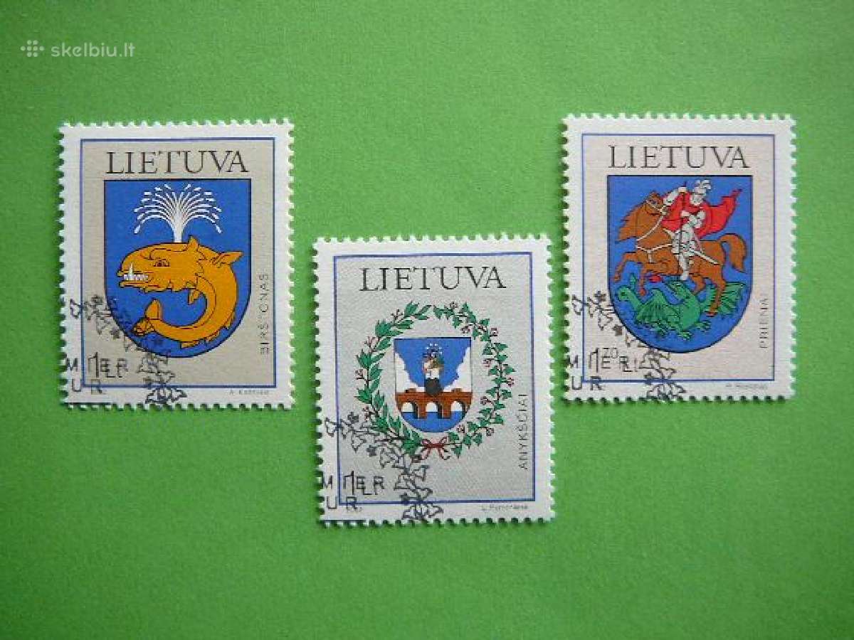 Lietuva 2002 Miestu herbai antsp. lit786/8a