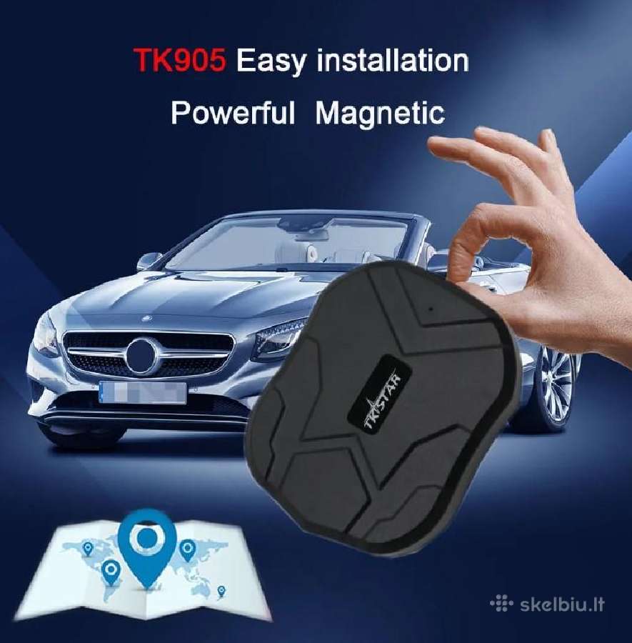 GPS sekiklis su magnetu ir baterija iki 90 d.