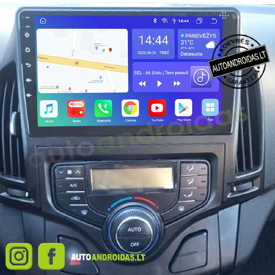 Hyundai i30 2007-12 Android multimedia GPS/WiFi/bt - nuotraukos Nr. 2