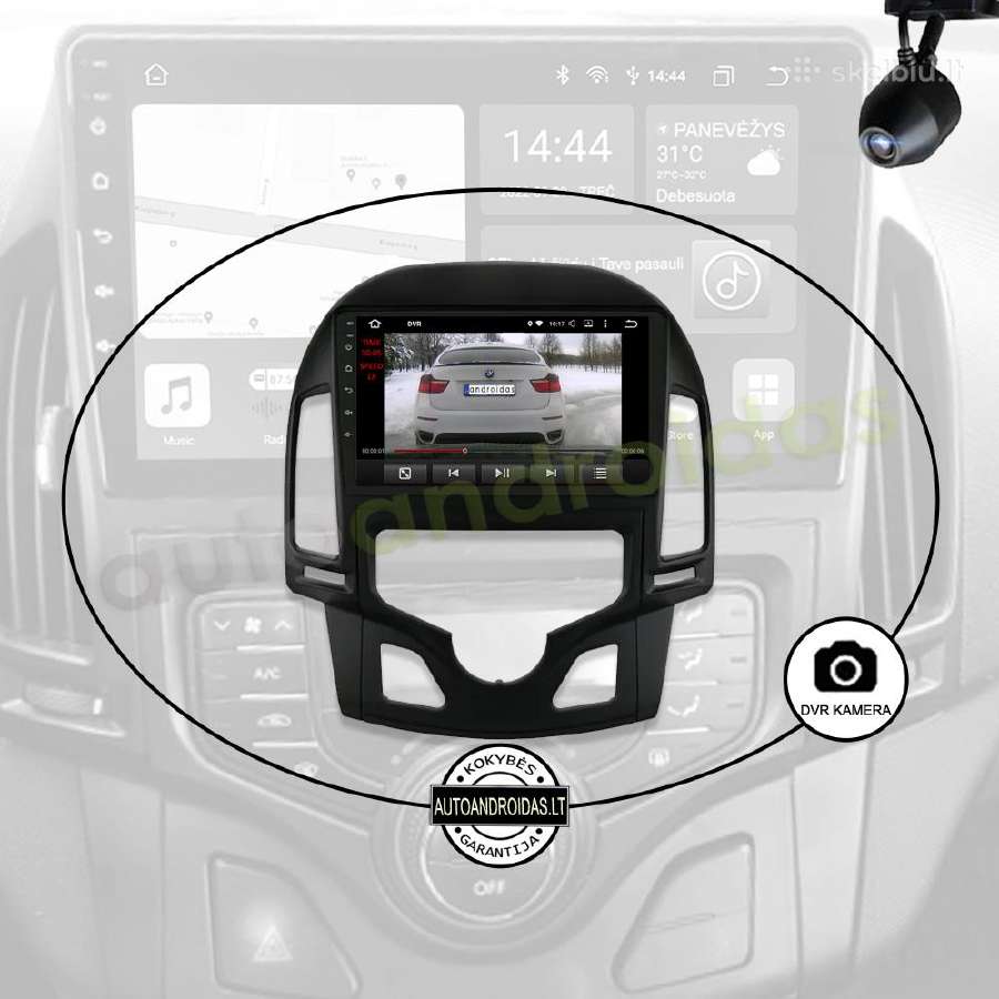 Hyundai i30 2007-12 Android multimedia GPS/WiFi/bt - nuotraukos Nr. 9