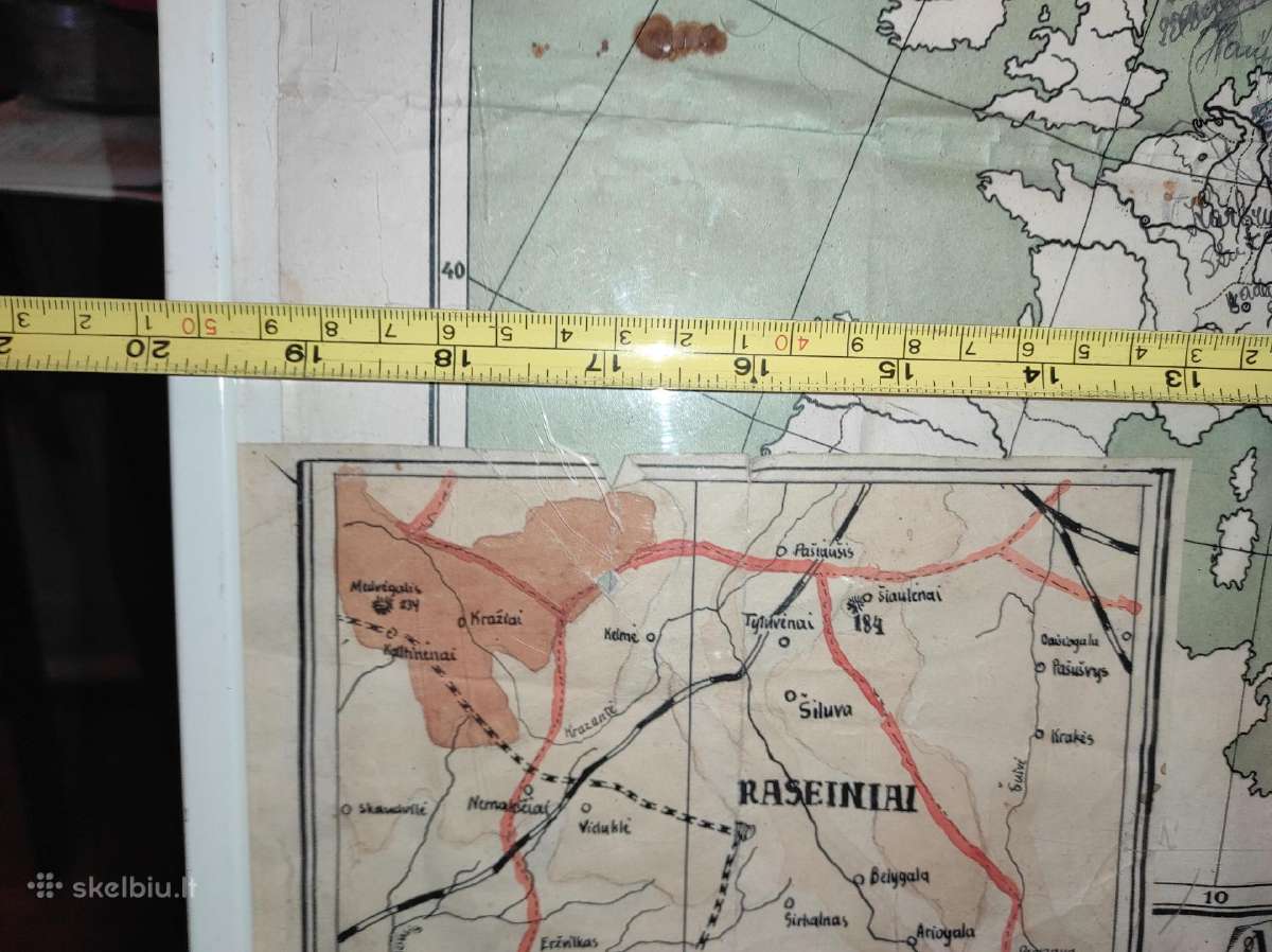 Tarpukario žemėlapis su remeliu