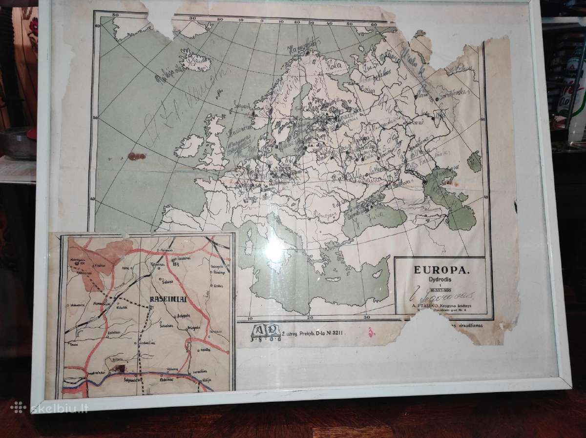 Tarpukario žemėlapis su remeliu - nuotraukos Nr. 5