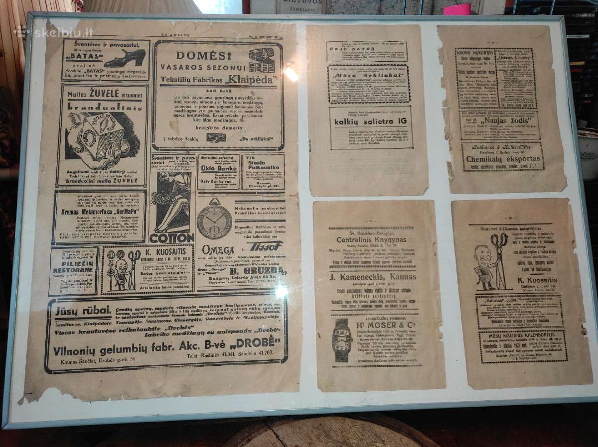 Reklamos iš tarpukario laikraščių remelyje - nuotraukos Nr. 5