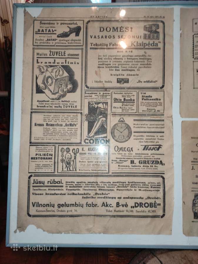 Reklamos iš tarpukario laikraščių remelyje - nuotraukos Nr. 6