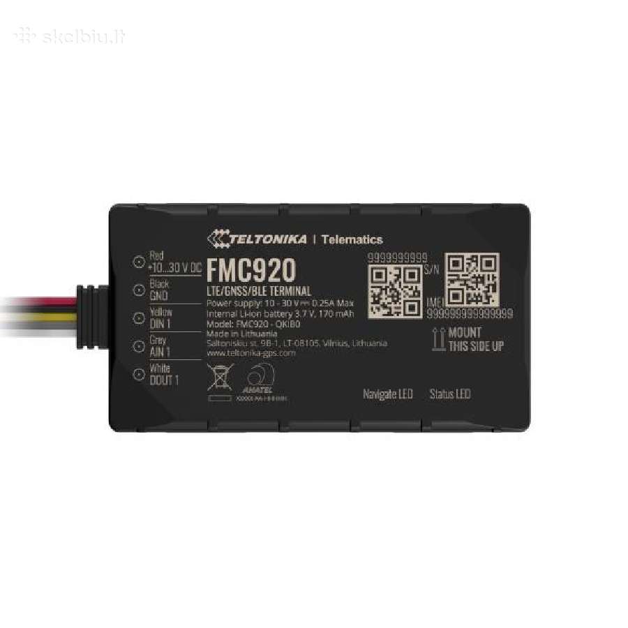 Fmc920 Teltonika GPS Seklys - nuotraukos Nr. 2