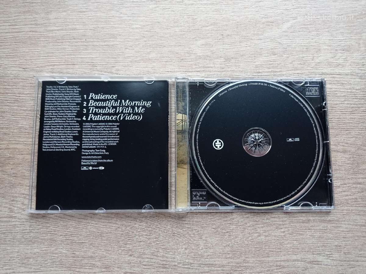 CD plokštelė "Take That" "Patience" - nuotraukos Nr. 3