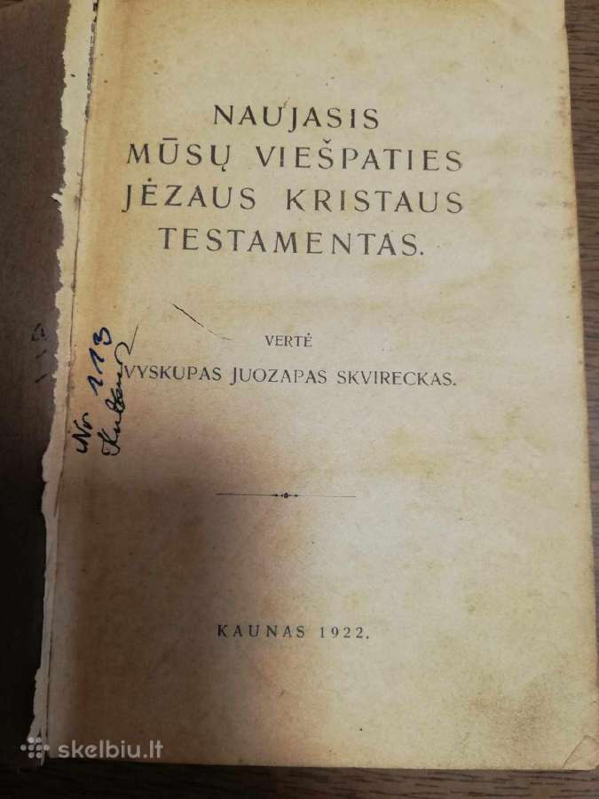 Testamentas 1922m - nuotraukos Nr. 2