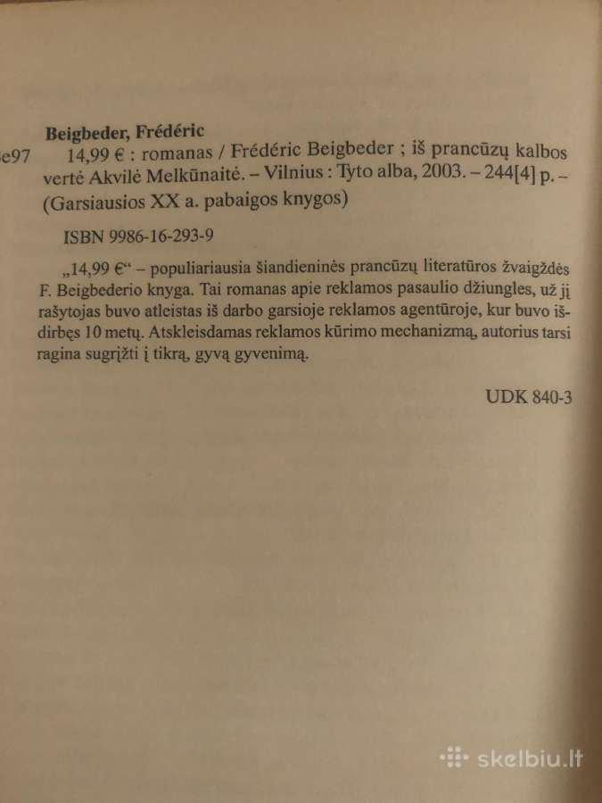 Frederic beigbeder - '14,99 ' - nuotraukos Nr. 4