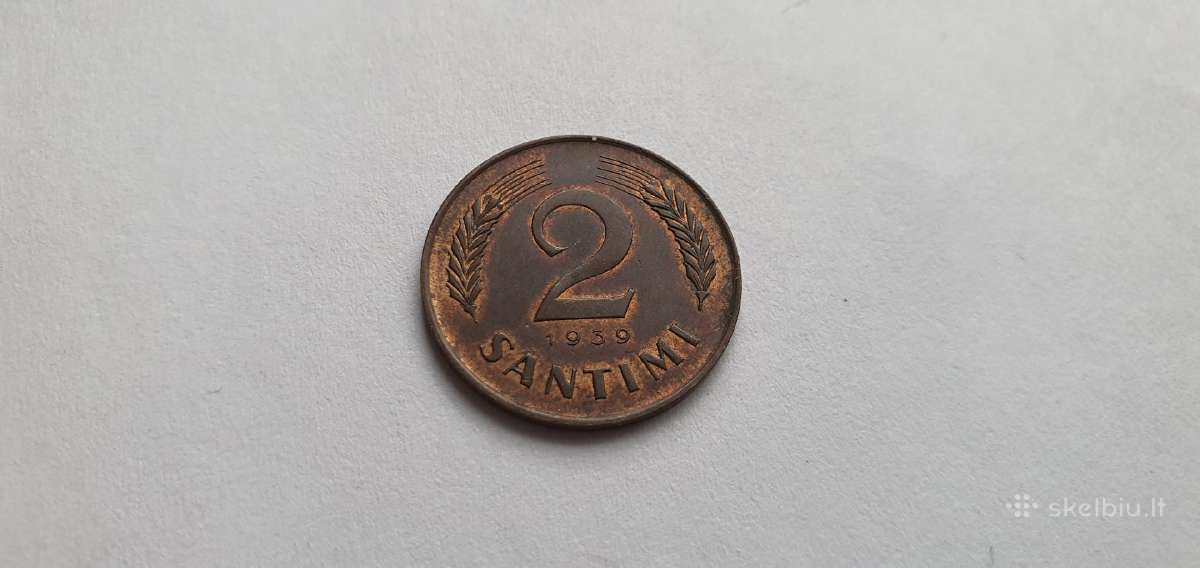 1939 2 santimai Unc