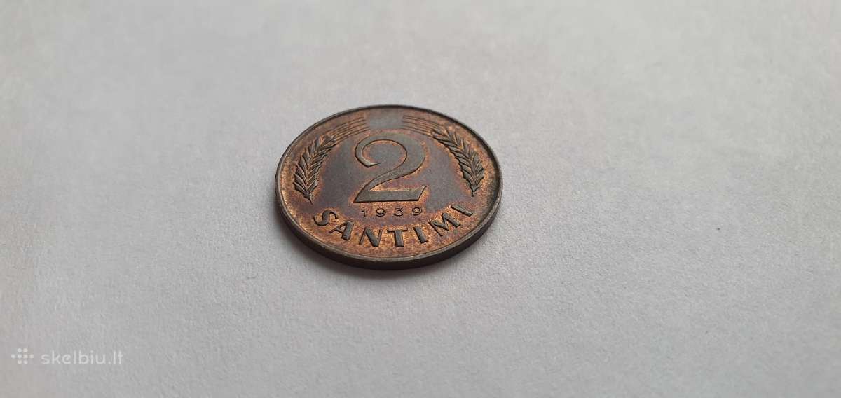 1939 2 santimai Unc - nuotraukos Nr. 2