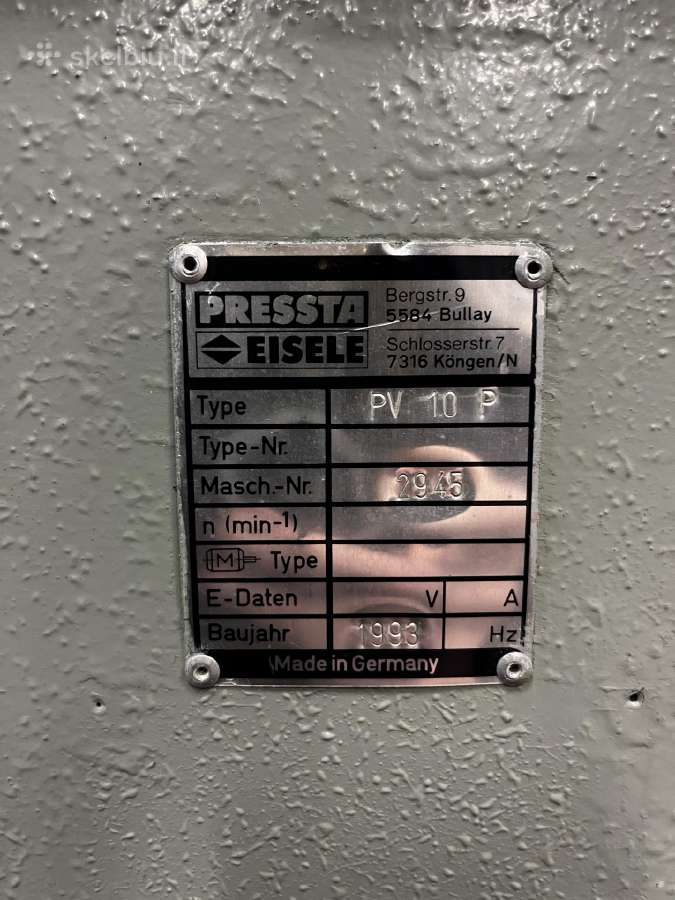 Langų profilio staklės Pressta Eisele Pv 10 P - nuotraukos Nr. 3