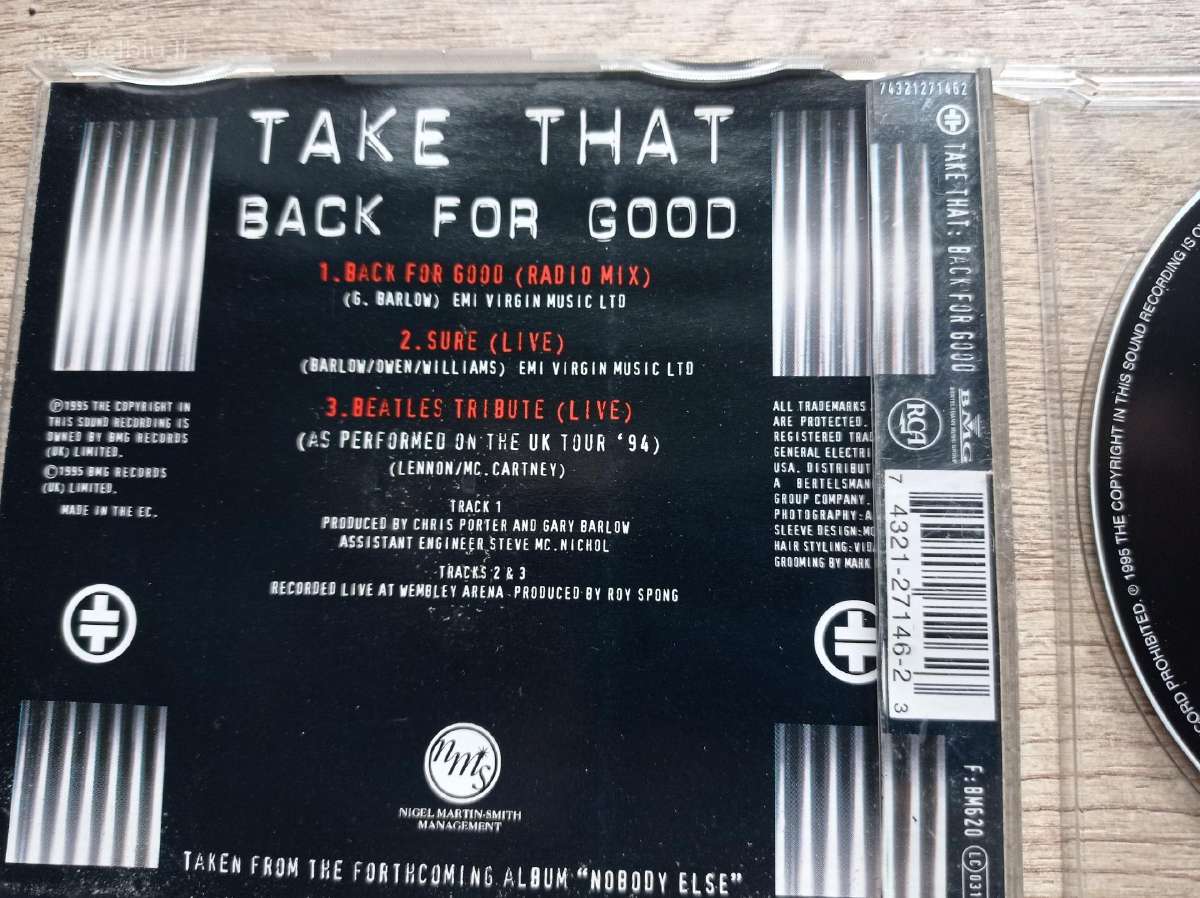 CD plokštelė "Take That" "Back for good" - nuotraukos Nr. 10