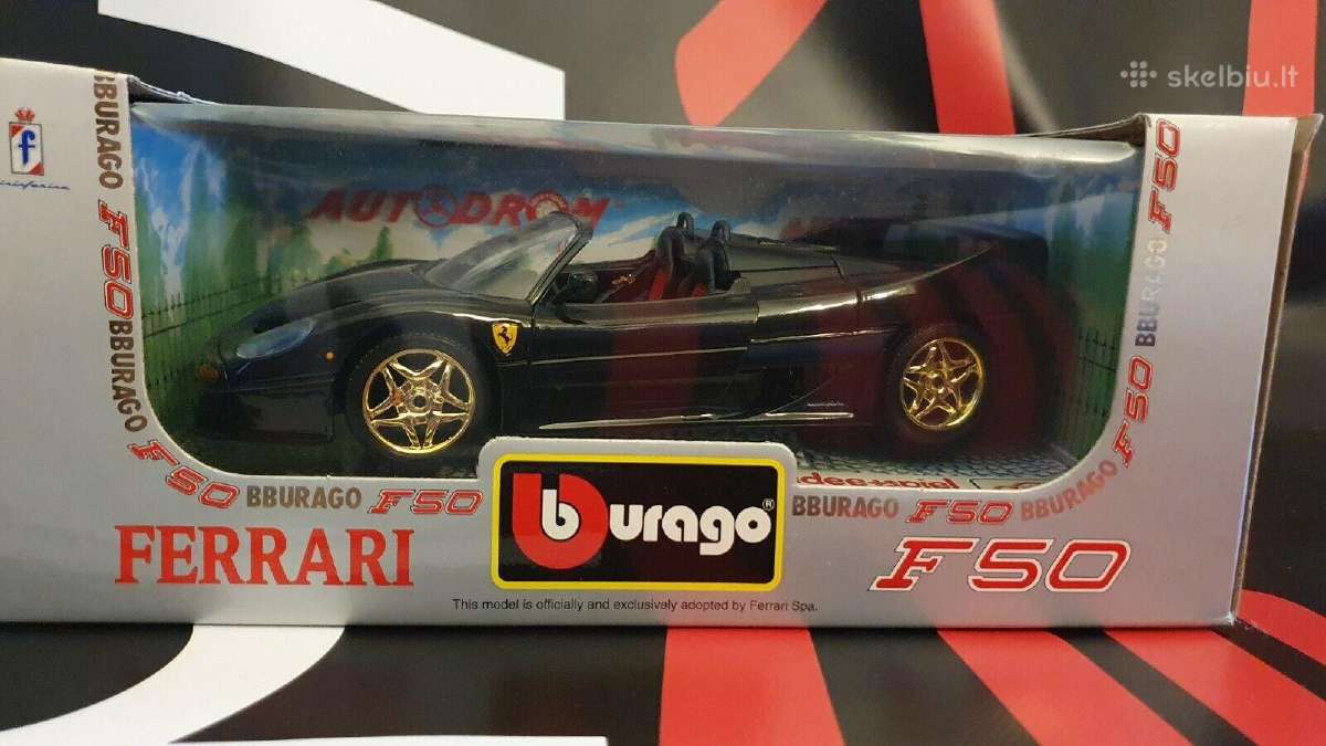 Ferrari F50 1:18 naujas dezute modelis Bburago