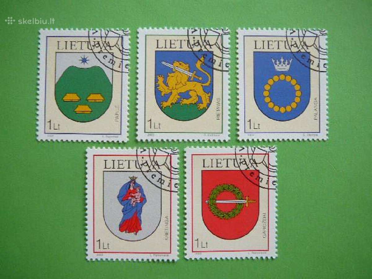 Lietuva 2003 Miestu herbai antsp. lit809/3a