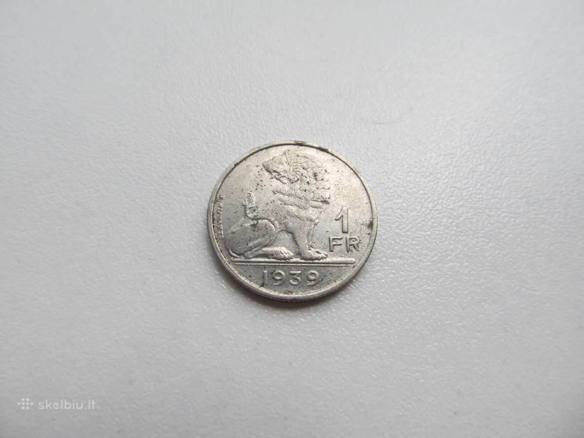 1 frankas , Belgija , 1939