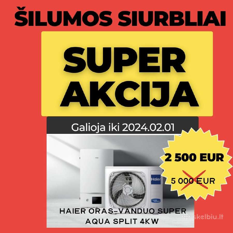 Haier Super Aqua šilumos siurblys oras-vanduo