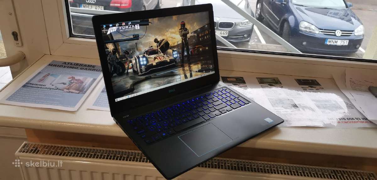 Dell G3 i5 8th/16gb/15,6"ips/gtx/naujas SSD/w10