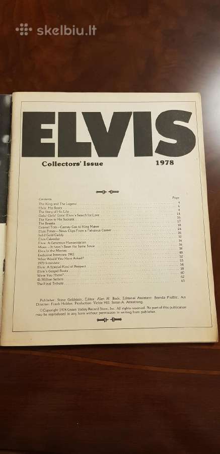 1978 m. kolekcinis žurnalo Elvis Presley leidimas! - nuotraukos Nr. 2