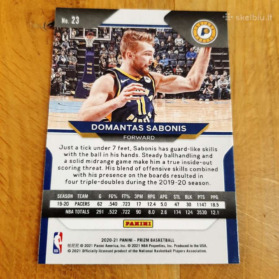 Nba kortelė Domantas Sabonis - nuotraukos Nr. 2